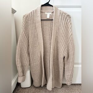 H&M Beige Cardigan Sweater